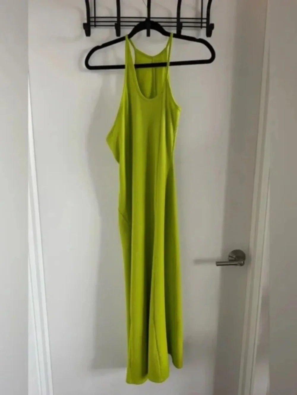 Topshop | Neon Green One-Shoulder Ribbed Midi Dress S - Picture 5 of 11